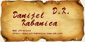 Danijel Kabanica vizit kartica